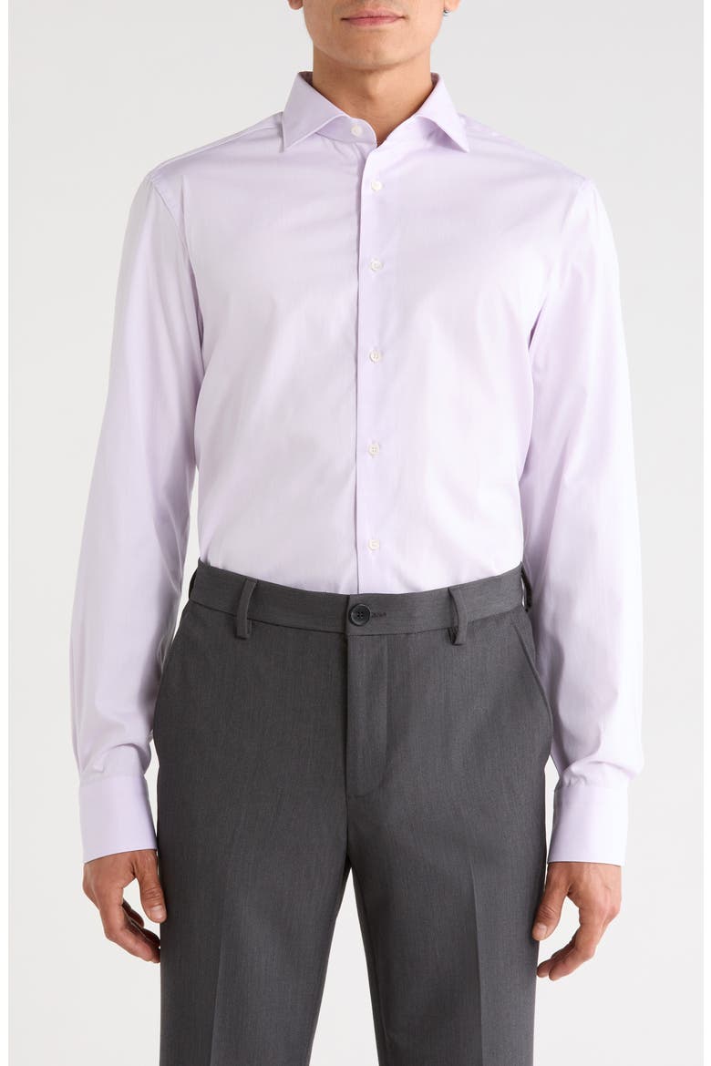 Cotton Dress Shirt, Main, color, LIGHT PURPLE