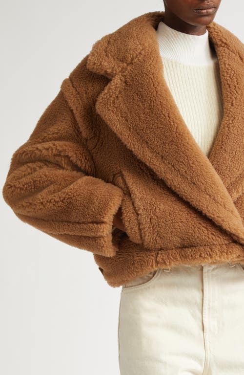 Max Mara Gardone Camel Hair And Silk Teddy Coat In Camel