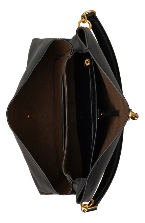 Tod's Mini Flap Leather Shoulder Bag In Nero