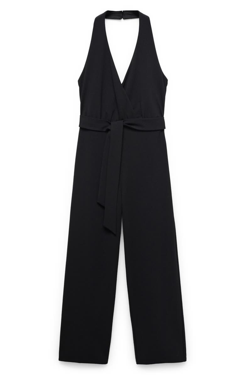 MANGO Halter Neck Jumpsuit, Alternate, color,
