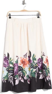 Joie Placed Floral Print Pocket A-Line Skirt