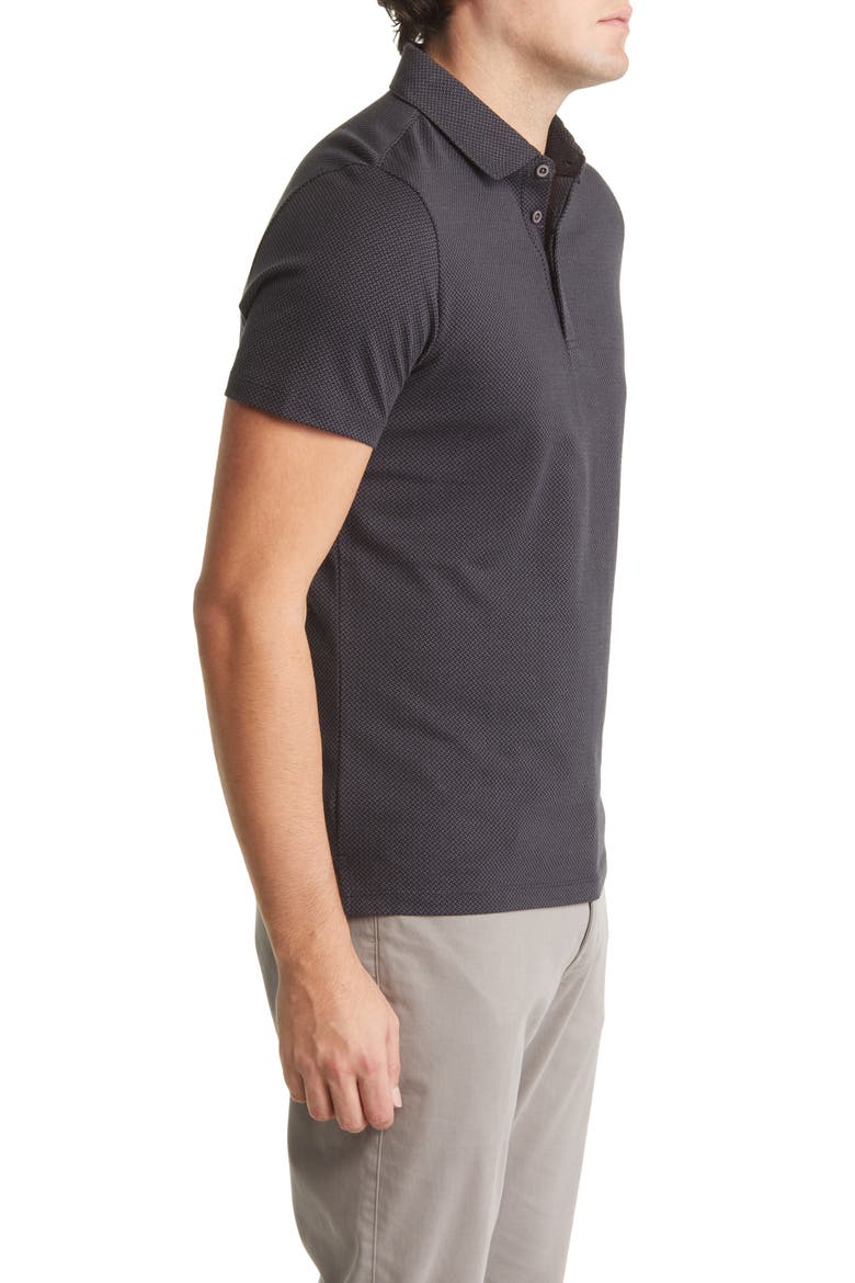 Creston Micropattern Jacquard Polo, Alternate, color, CHARCOAL