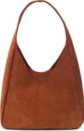 Ezra Arthur Phoebe Leather Hobo Nubuck Suede Shoulder Bag
