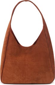 Ezra Arthur Phoebe Leather Hobo Nubuck Suede Shoulder Bag