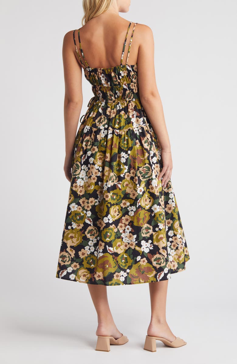MOON RIVER Floral Midi Sundress, Alternate, color,