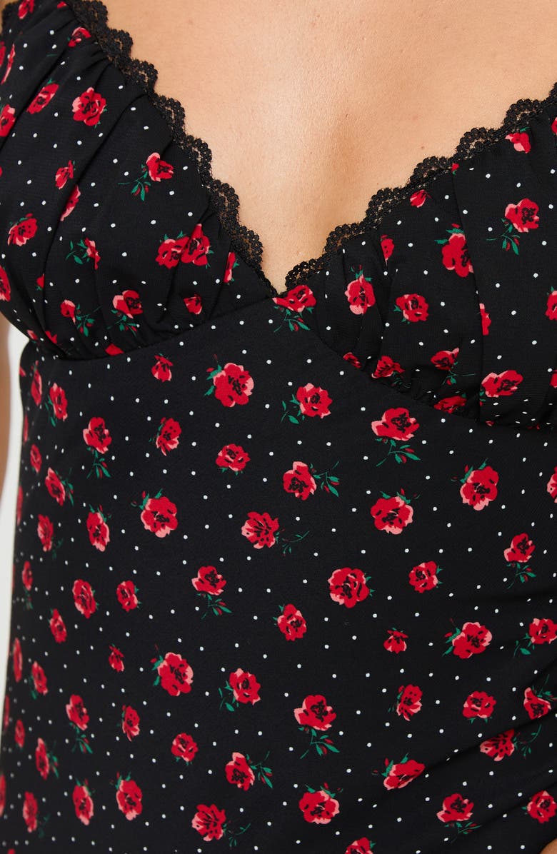 Princess Polly Archerfield Floral Maxi Dress, Alternate, color, Black