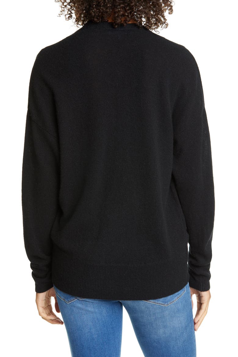 Surplice Wool & Cashmere Sweater, Alternate, color, NOIR