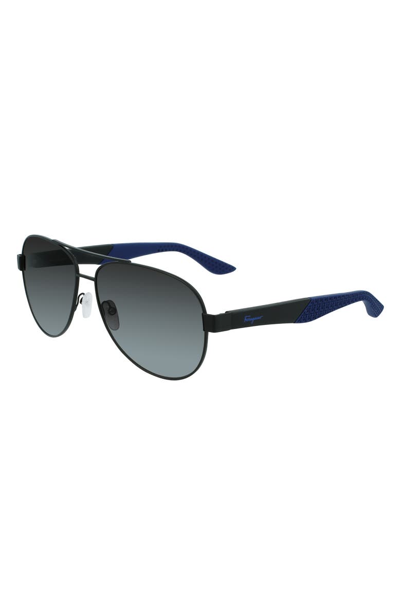 FERRAGAMO Lifestyle 61mm Aviator Sunglasses, Alternate, color,