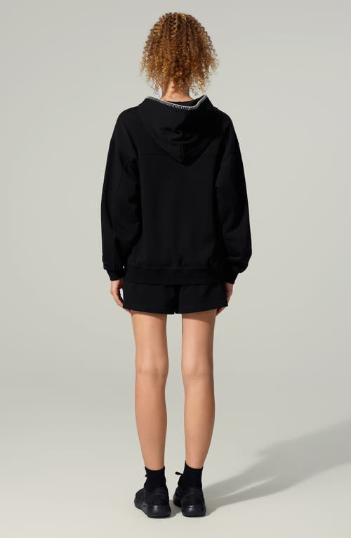 Lilysilk Seamflow Douceur Hoodie In Black