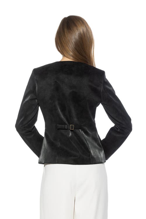 Alexia Admor Brivan Crewneck Classic Blazer In Black