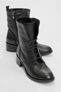 Forever & Always Shoes Lana Leather Block Heel Boot