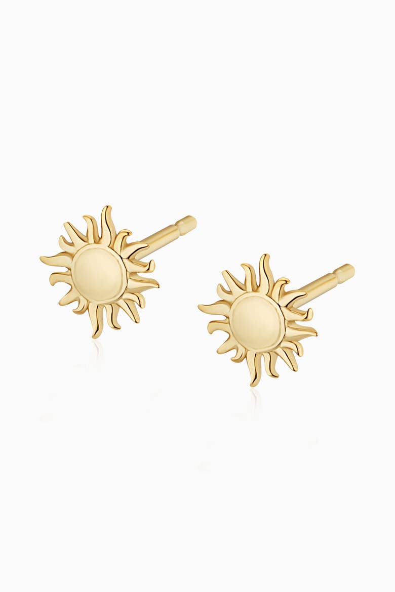 14K Yellow Gold Sunny Day Studs, Alternate, color, Yellow Gold