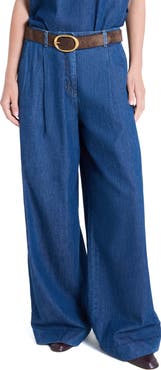 TWP Hudson St Pleated Wide Leg Jeans