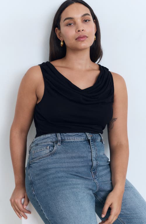 Mango High Waist Ankle Mom Jeans In Blue