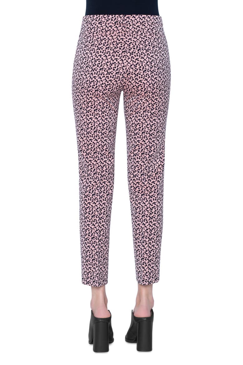 Franca Mini Luna Dot Jacquard Ankle Pants, Alternate, color, PEACH PINK/ BLACK
