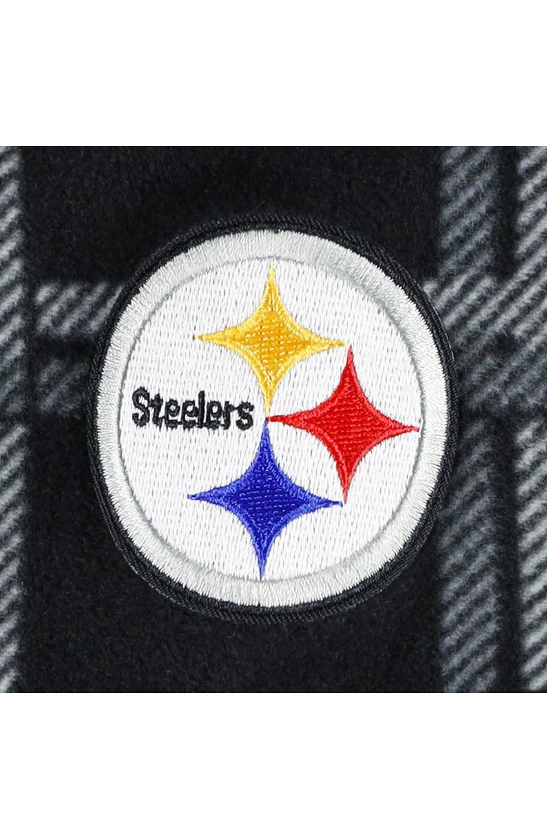 ANTIGUA Men's Antigua Black Pittsburgh Steelers Industry Flannel Button-Up Shirt Jacket, Alternate, color, Black