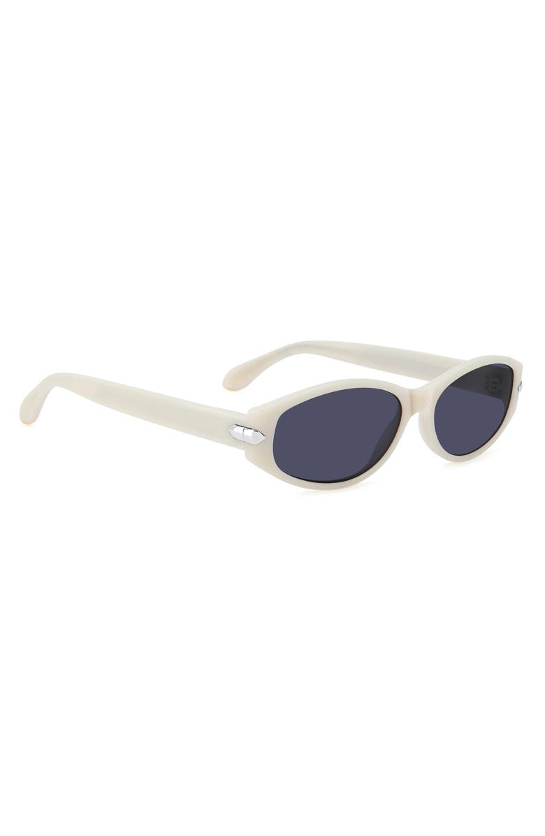 Isabel Marant 58mm Oval Sunglasses, Alternate, color, Ivory/ Blue