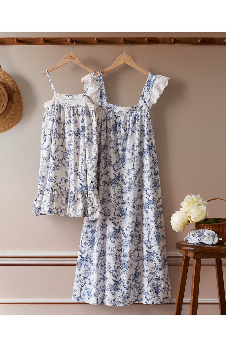 Petite Plume Clara Pima Cotton Nightgown, Alternate, color, White