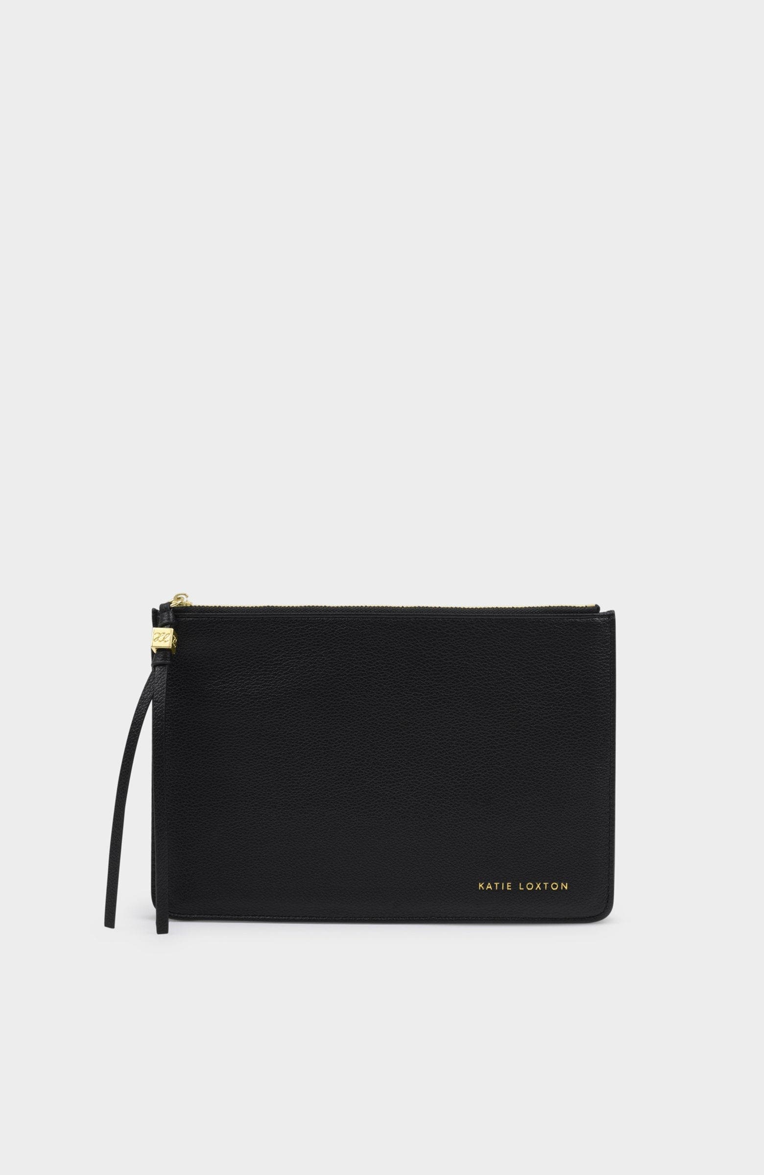 Katie Loxton Tassel Charm Pouch, Main, color, Black