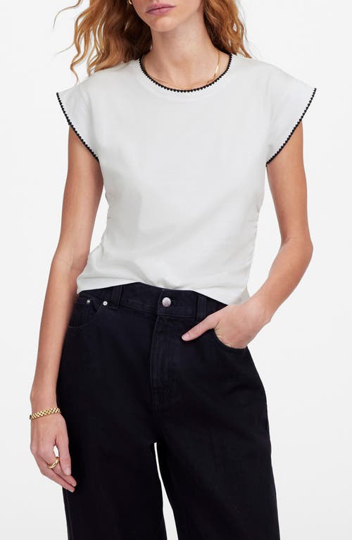 Shop Madewell Sutro Stitched Muscle Tee In White