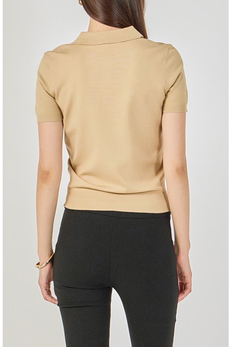 Polo Sweater, Alternate, color, TAN