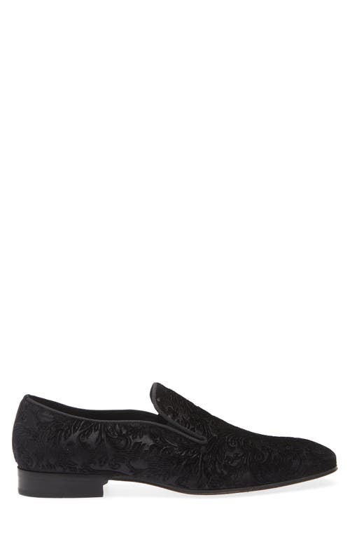 Mezlan Travolta Velvet Loafer In Black