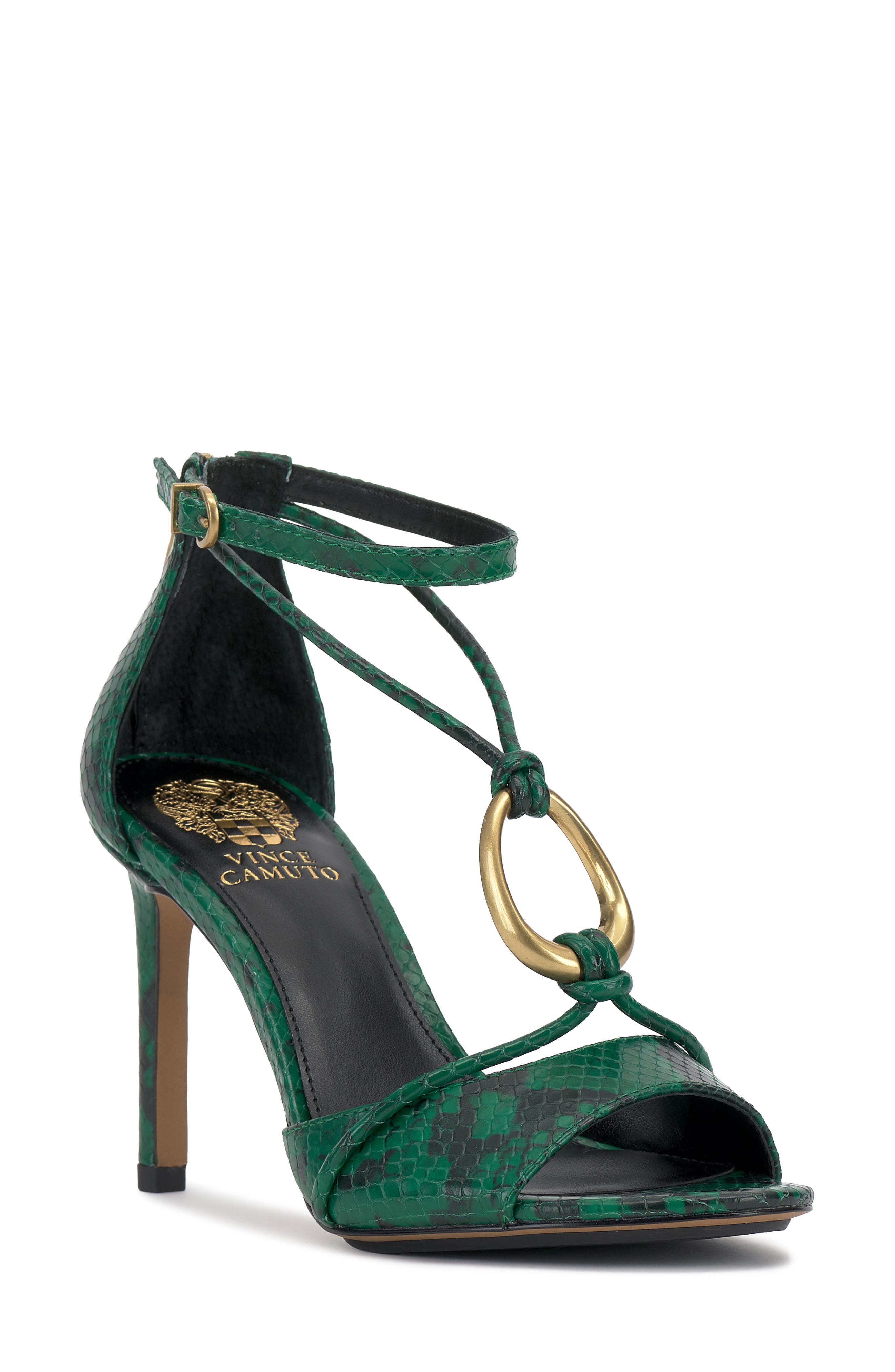 Vince Camuto Alinna Ankle Strap Sandal, Main, color, Emerald Green