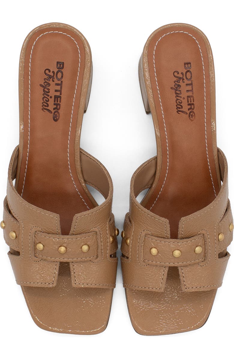 Bottero Studded Leather Slide Sandal, Alternate, color, Bege