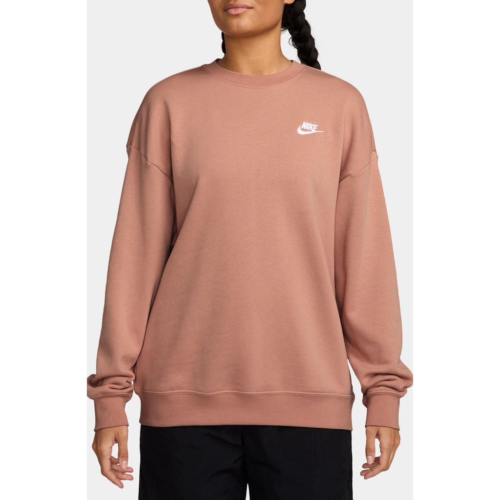Nike Club Fleece Loose Fit Crewneck Sweatshirt In Multi