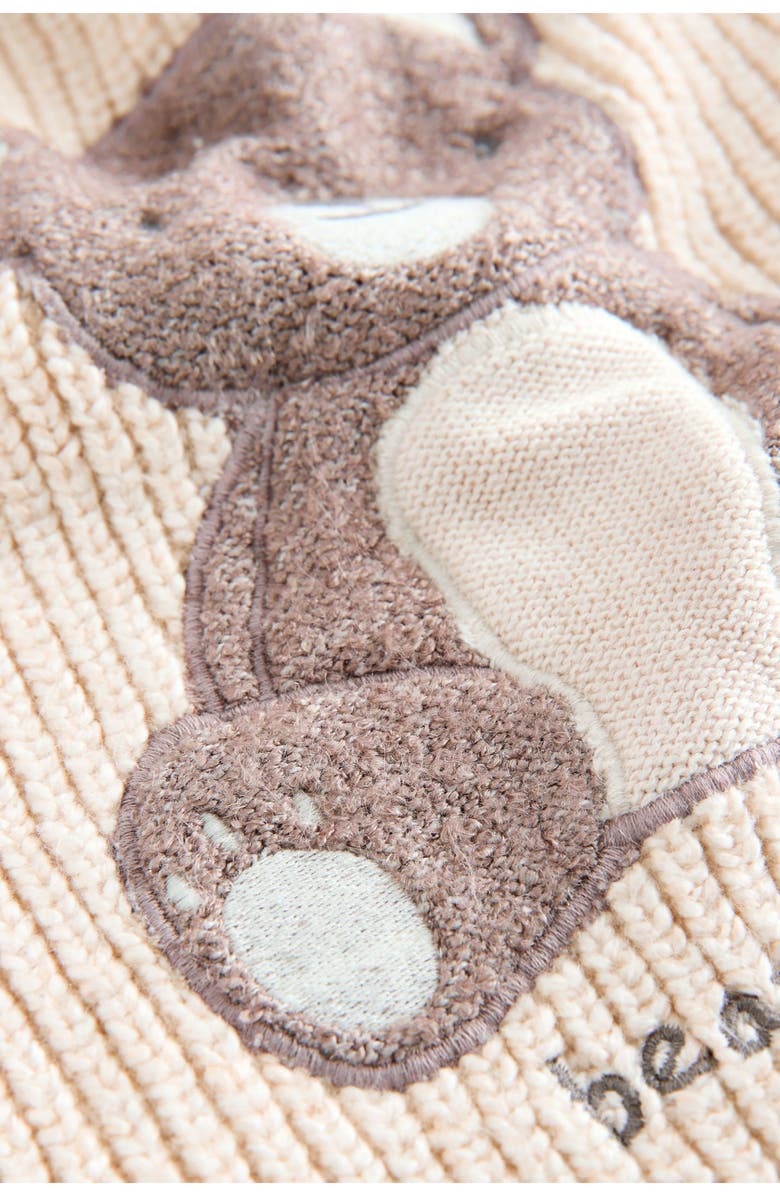 NEXT Kids' Bear Appliqué Crewneck Sweater, Alternate, color, Neutral