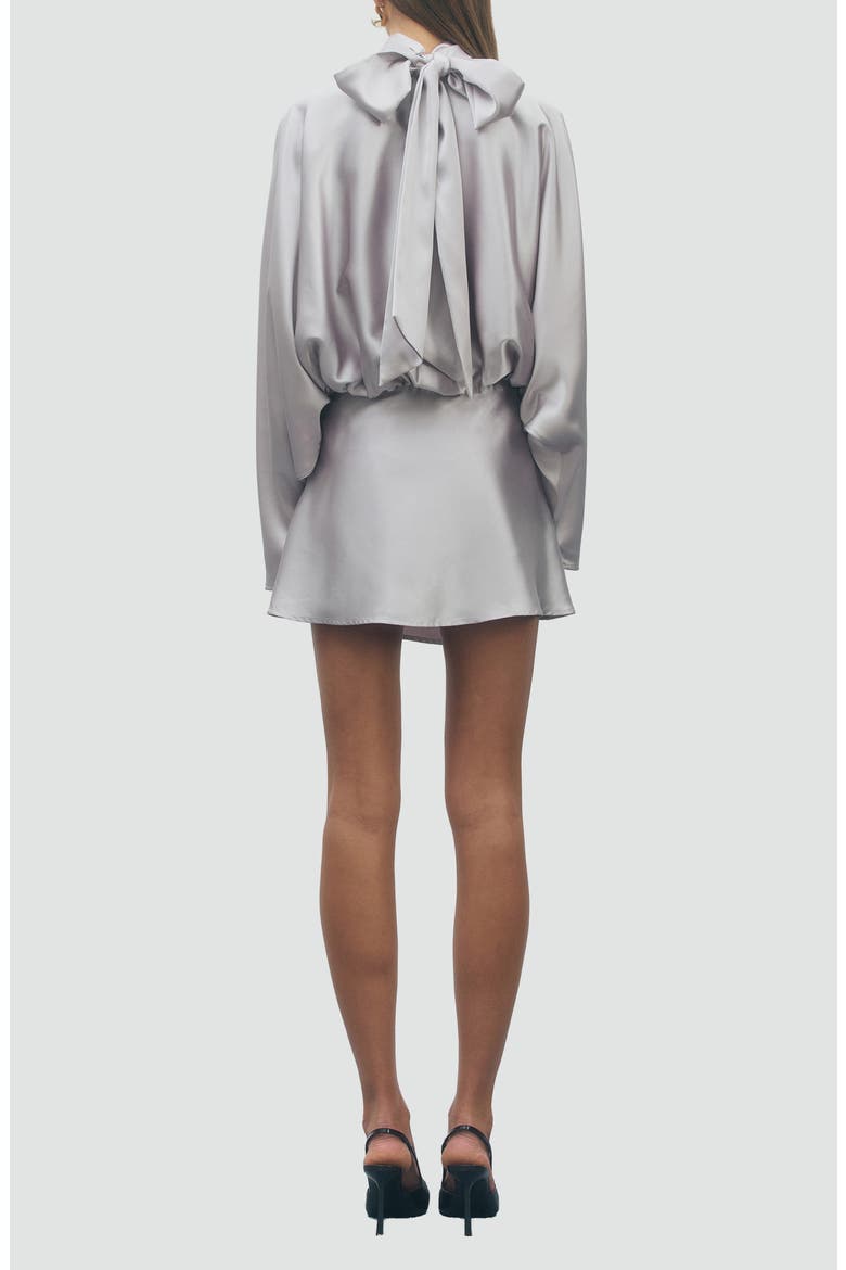 Bellucci Mock Neck Minidress, Alternate, color, SILVER