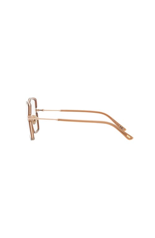 Tom Ford 55mm Square Optical Glasses In Gold