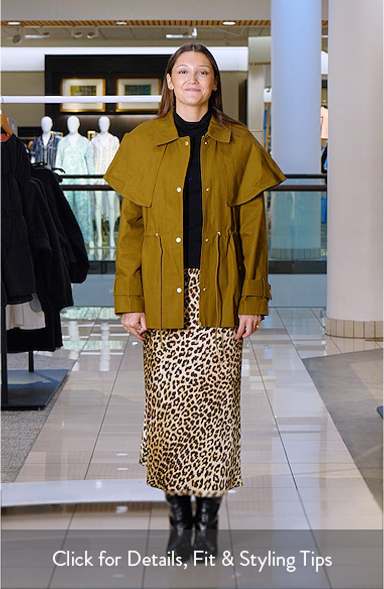 Waisted Collared Cape Coat, sales video thumbnail