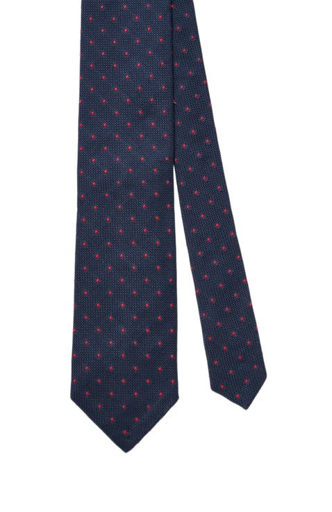 Duvall Spot Grenadine Silk Necktie