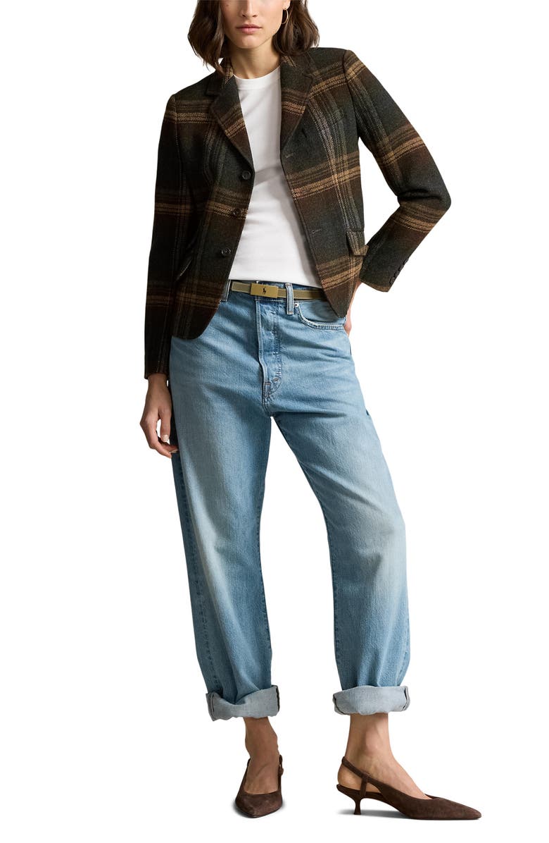 Polo Ralph Lauren Plaid Wool Twill Blazer, Alternate, color, 