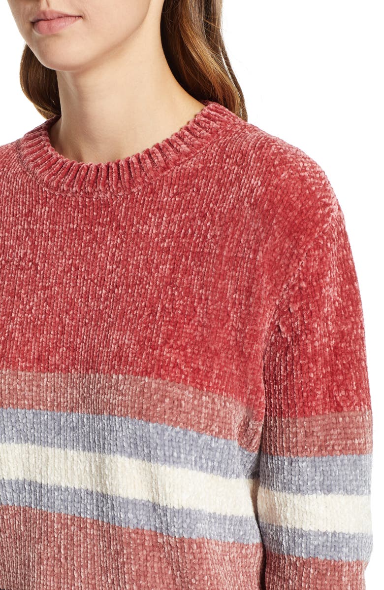 Cotton Emporium Stripe Chenille Sweater, Alternate, color,