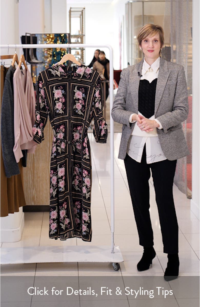 Mina Floral Print Midi Dress, sales video thumbnail