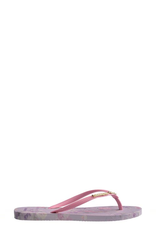 Havaianas X Loveshackfancy Slim Happy Thoughts Flip Flop In Pink