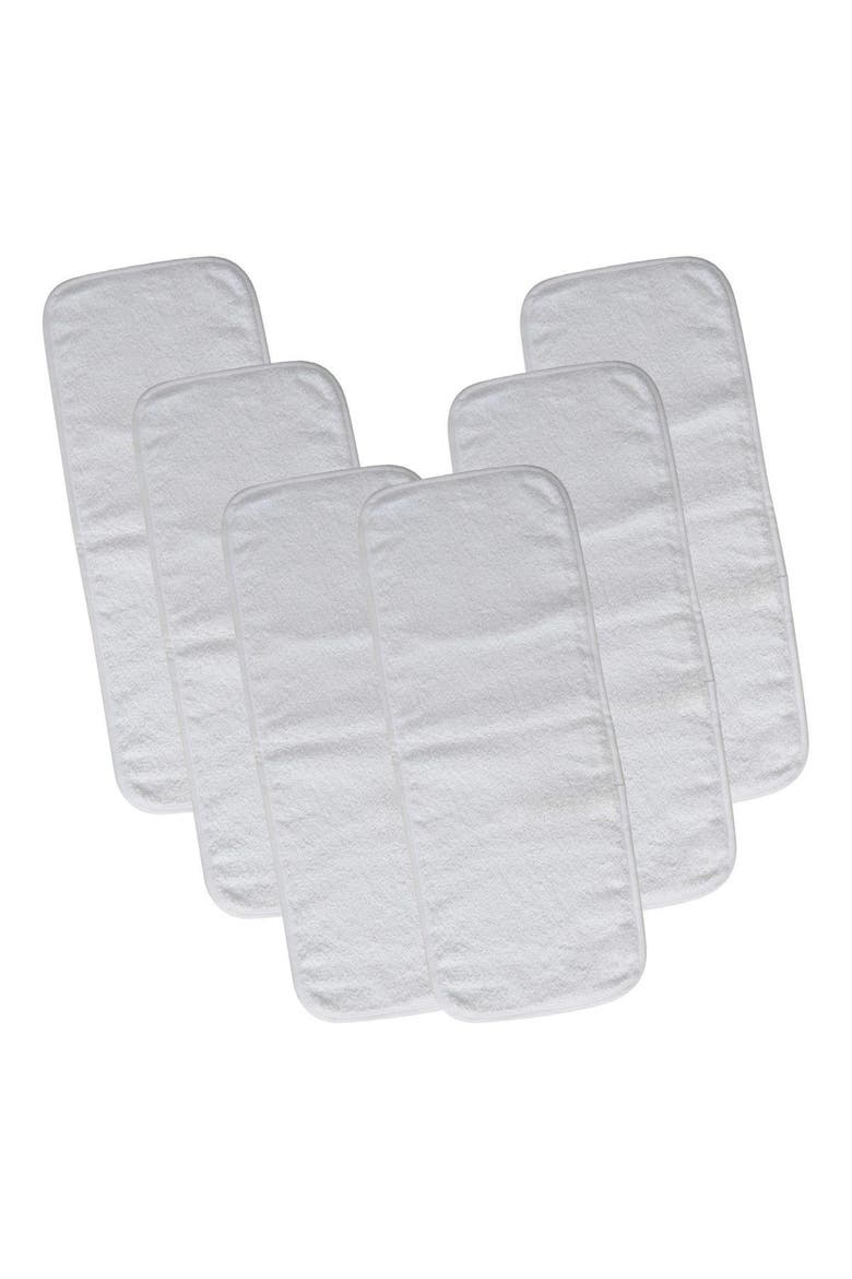 Burp Cloths - Set of 6, Main, color, White