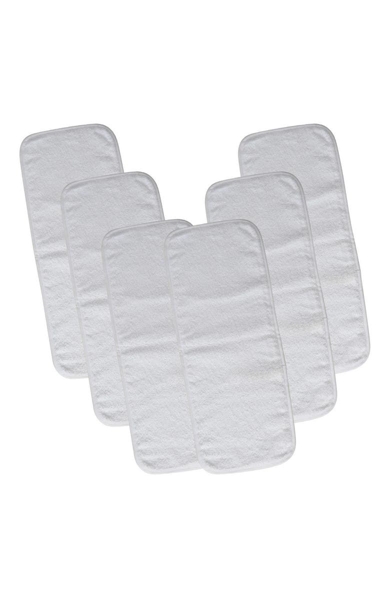 Kaplan Early Learning Company Burp Cloths - Set of 6, Main, color, White