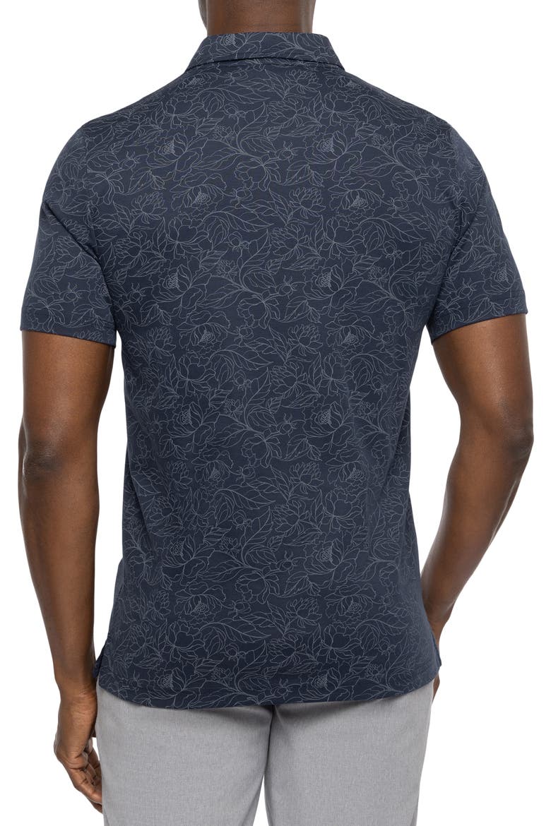 Monstera Print Piqué Polo, Alternate, color, TOTAL ECLIPSE