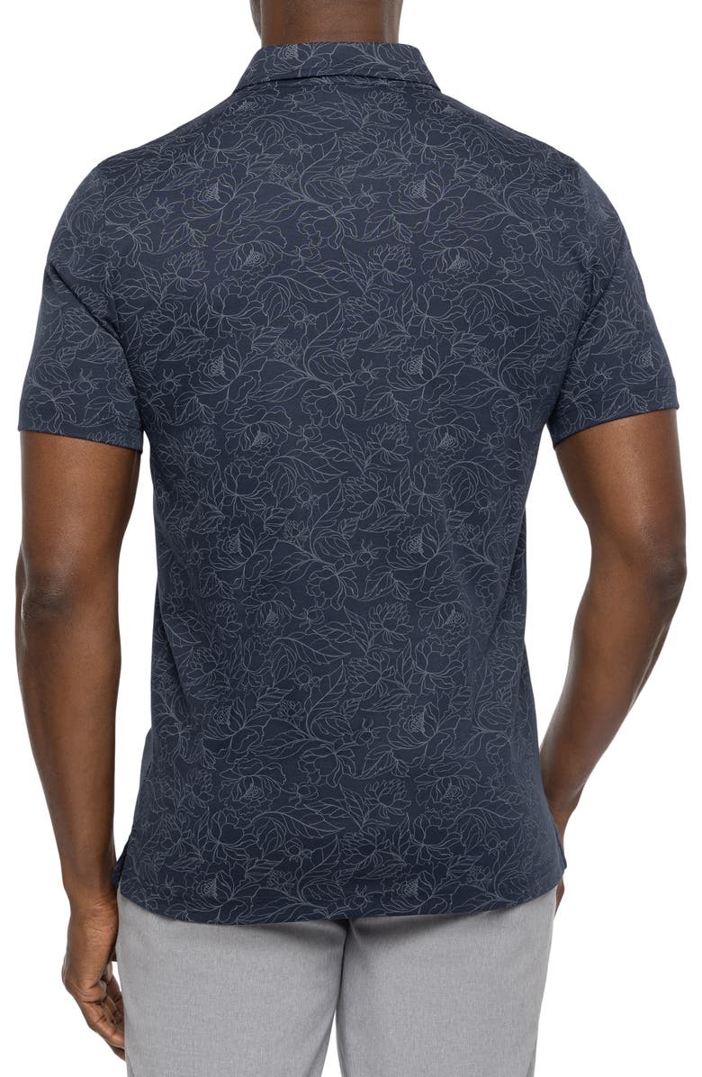 TravisMathew Monstera Print Piqué Polo, Alternate, color,