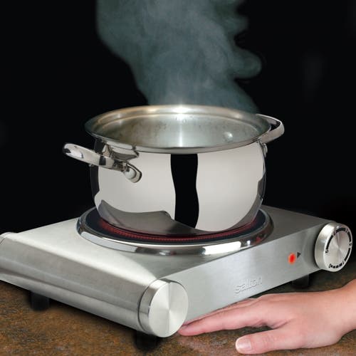 Salton Portable Single Burner Infrared Cooktop In Silver