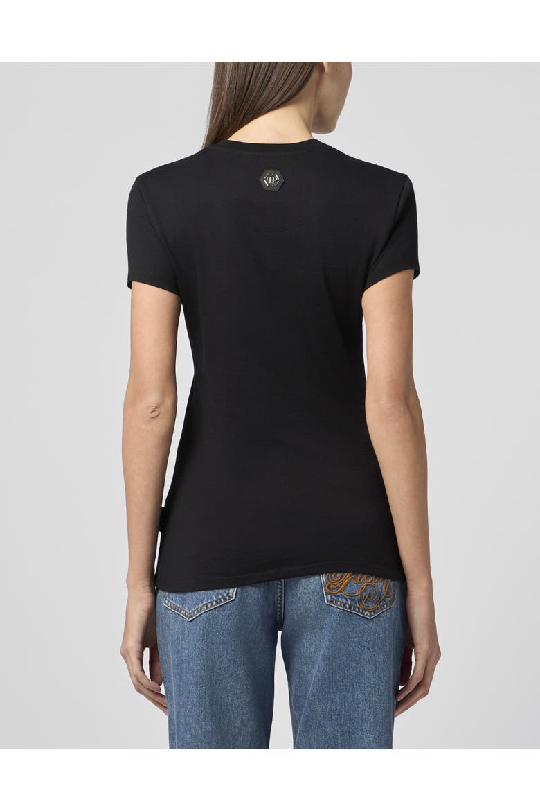 Sexy Pure Fit T-Shirt Tennis Club Strass Women, Alternate, color, black