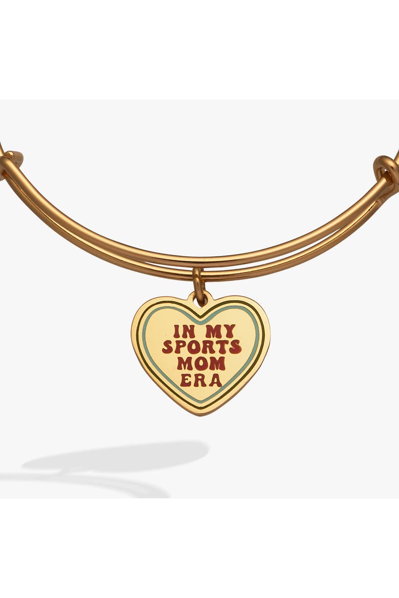 'In My Sports Mom Era' Heart' Charm Bangle, Alternate, color, Gold