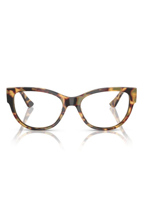 VOGUE 51mm Cat Eye Optical Glasses in Yellow Tortoise 