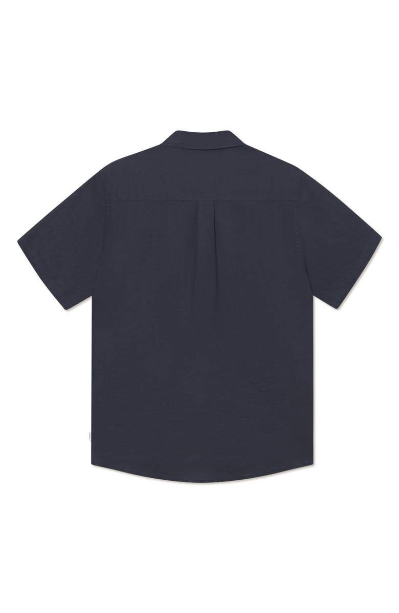 Les Deux Kris Linen Short Sleeve Shirt, Alternate, color, Dark Navy