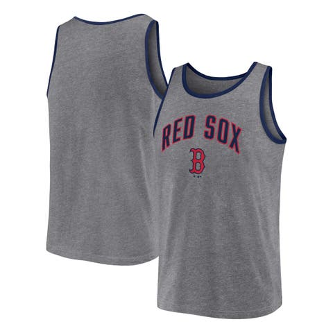 Men's Fanatics Branded  Heather Gray Boston Red Sox Primary Tank Top