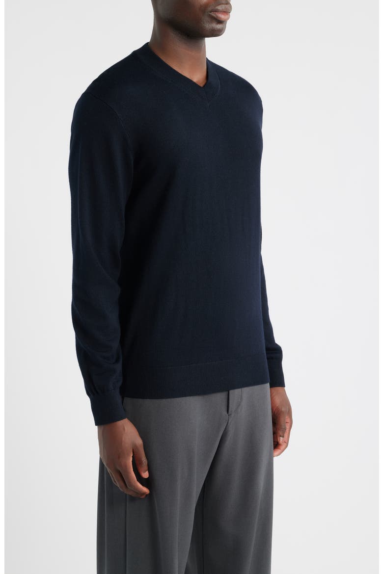 Serge 6584 Wool Blend V-Neck Sweater, Alternate, color, DEEP NAVY