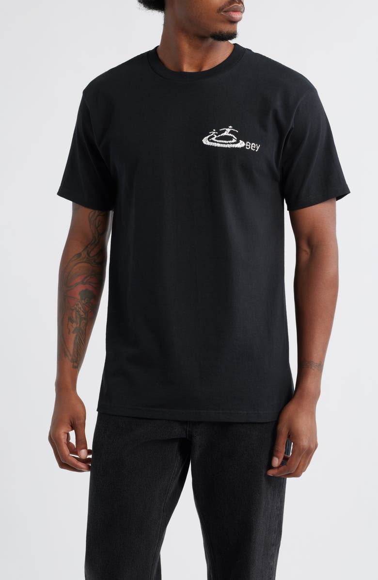 Obey The Rhythm Graphic T-Shirt, Main, color, Black